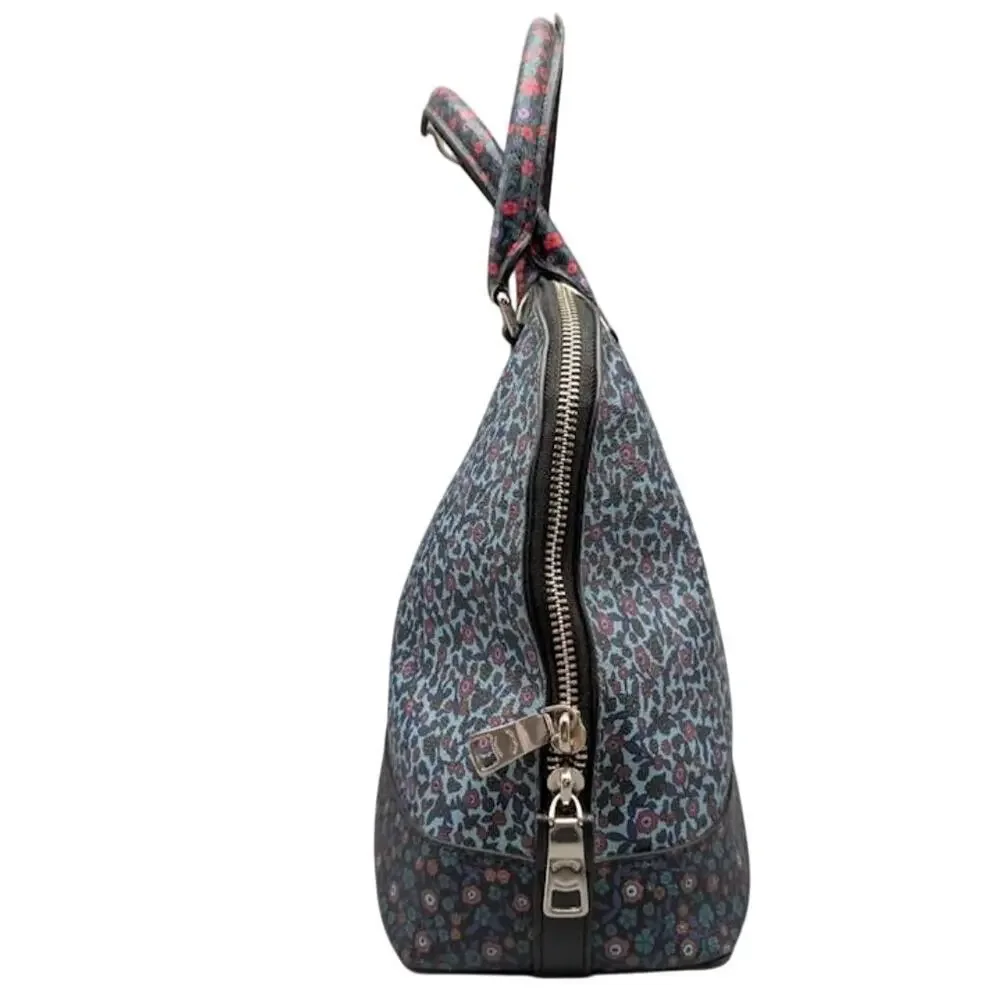 Authentic COACH Sierra Ranch‎ Floral Cross-grain Leather Satchel Dome Handbag
